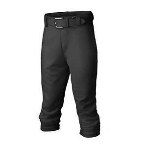 Pantalon de baseball noir uni vierge pour homme, vente en gros, personnalisable, haute qualité, 100 % polyester, taille élastique, toutes saisons, petites tailles - Product Image 1