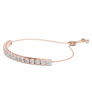 Bracelet tennis de luxe pour femme avec diamants de laboratoire taille brillant, certifié IGI, en or jaune 14K/18K, fermoir coulissant réglable, Rudra Jewels - Product Image 1