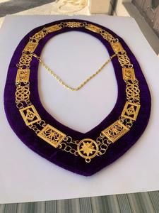 BEST ACTION PRODUCTS Collier chaîne Royal Arch Chapter - Plaqué or, velours violet, orné de bijoux, modèle CC-1000 pour chiens - Product Image 4