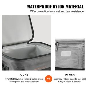 Borsa Frigo Morbida Portatile Leggera da 24 Lattine Impermeabile con Cerniera Antifuoriuscita per Uso Esterno - Product Image 4