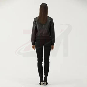 Nueva Llegada, Estilo Personalizado para Mujer, Chaqueta de Cuero con Logotipo Personalizado, Chaqueta Casual de Manga Larga para Mujer, Logotipo de Marca Personalizado - Product Image 3