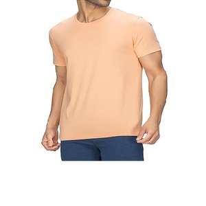 T-shirts en coton traité à l'ammoniaque liquide de haute qualité pour hommes, femmes, unisexe, toucher soyeux, couleur unie, col rond, logo personnalisé - Product Image 4