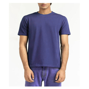 Camiseta de manga corta para hombre, transpirable, de punto, poliéster/algodón, cuello redondo, logotipo frontal, impresión personalizada, ecológica, corte regular. - Product Image 2