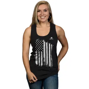 Kadın stringer tank top amerikan bayrağı baskı ile yeni gelenler 23 renkler kadınlar egzersiz kıyafeti spor Fitness spor sutyen tan üst