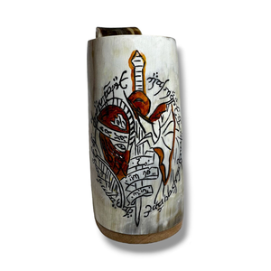 Top Quality Natural Handmade Buffalo Horn Viking Drinking Horn Mug Polished Animal Style Sustainable Ceramic <b>Beer</b> Mug - Product Image 1