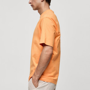 Camisetas de Hombre de Color Sólido Estilo Urbano, Camisetas de Algodón Lisas Personalizadas con Empaque Personalizado - Product Image 3