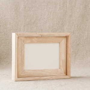 Cadre photo en bois rustique rectangulaire style vintage pour salon - Product Image 1