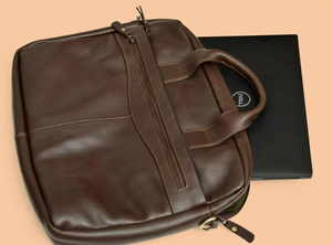 Premium Genuine <b>Leather</b> <b>Laptop</b> <b>Bag</b> Handles | Stylish Luxury Business Briefcase Unisex | Lightweight Waterproof Durable Office - Product Image 3
