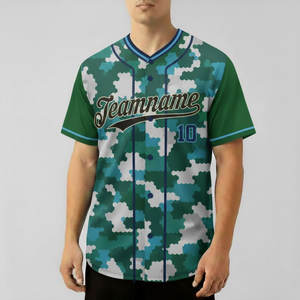Camiseta de béisbol unisex, deportiva, transpirable, que absorbe la humedad, con estampado digital, 100% poliéster. - Product Image 1
