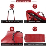Tas Selempang Kulit Wanita DERVO, Model Terbaru, Kapasitas Besar, Dua Resleting, Tahan Air, Lapisan Kulit Asli