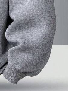 Sudaderas con Capucha para Hombre, Invierno, Color Sólido, Ecológicas, con Logotipo Personalizado, 50% Algodón, 50% Poliéster, Casuales, para Adultos, de Secado Rápido, Transpirables, Tejidas - Product Image 5