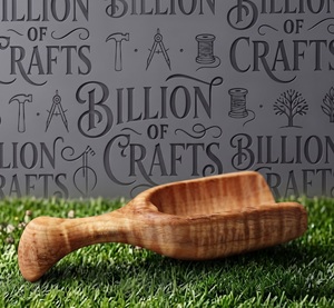 Cuillère en bois naturel, ustensile de cuisine pour servir, mélanger, mesurer et pour une utilisation quotidienne à la maison - Product Image 6
