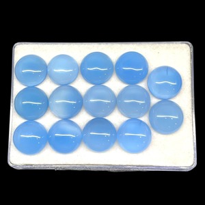 Calcedonia Azul Natural, Cabujón Redondo de 14mm 15mm, Piedra de Calcedonia Azul, Gemas Sueltas, Precio al por Mayor, para Fabricación de Joyería - Product Image 2