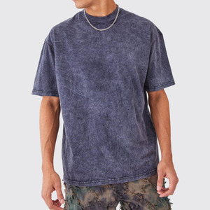 Camiseta de Hombre de Corte Regular con Diseño Gráfico Vintage, Lavado Ácido, Impresión Digital, 100% Algodón Tejido, Bordado Desgastado - Product Image 4