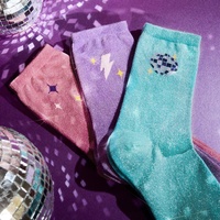 Chaussettes scintillantes respirantes pour femmes, chaussettes à paillettes brillantes, mode, fête, usage quotidien, vente en gros