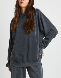 Conjunto de Sudadera con Capucha y Pantalones de Chándal de Felpa Francesa de Alto Gramaje para Mujer, Estilo Urbano, Liso, con Bordado Personalizado OEM - Product Image 2