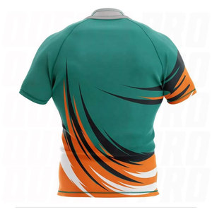 เสื้อรักบี้ฟุตบอลแบบซับลิเมชั่นสำหรับผู้ชาย ชุดทีมแบบกำหนดเอง ระบายอากาศได้ดี ชุดกีฬาแห้งเร็ว แขนสั้น แบบซับลิเมชั่น - Product Image 2