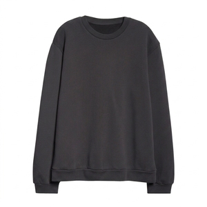 เสื้อสเวตเชิ้ตคอกลมโอเวอร์ไซส์สำหรับผู้ชาย สีพื้น ผ้าถัก คอตตอน สวมใส่สบาย สไตล์สตรีทแวร์ เหมาะสำหรับใส่ในฤดูใบไม้ร่วง - Product Image 5