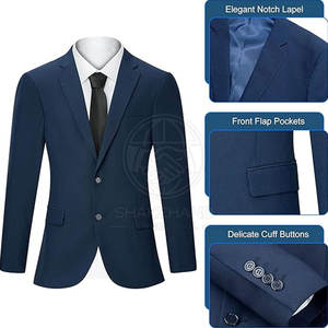 Trajes de negocios premium para hombre, corte ajustado, diseño clásico con corte moderno para reuniones de oficina y eventos formales - Product Image 3