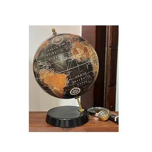 Globe terrestre vintage en bois pour bureau avec tiroir de rangement |   Globe terrestre rotatif décoratif antique pour la décoration de bureau ou de bureau d'étude - Product Image 6