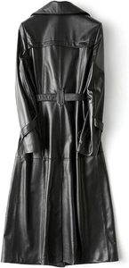 Stylish Women's Sheep Skin Genuine Vintage Long <b>Coat</b> Custom Color Quick Dry Breathable Winter Wool Liner 240g Zipper Closure - Product Image 4