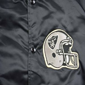 Men's Black Varsity <b>Jacket</b> With Football Helmet Embroidery Front Patch Regular Fit Casual Style Turn-down Collar Polyester - Product Image 2