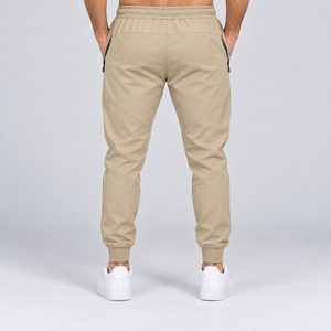 Pantalones Jogger para Hombre con Paneles Cosidos, Bolsillos Laterales con Cremallera, Corte Ajustado y Delgado, para Gimnasio, Viajes y Actividades Deportivas, Fabricante OEM al por Mayor - Product Image 3