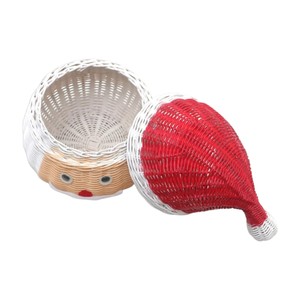 Handwoven Best Quality Rattan Santa Claus Basket <b>Christmas</b> Gift Storage <b>Boxes</b> Vintage Style Best Choice for <b>Christmas</b> Gift Decor - Product Image 5