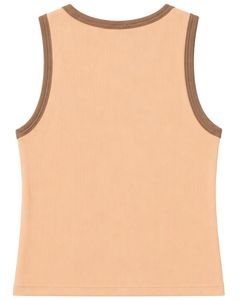 Manufacturer Custom <b>Peach</b> Beige Ribbed Cotton Men Tank <b>Top</b> Sleeveless Casual Slim Fit Summer Gym Vest Contrast Trim Custom Wear - Product Image 2