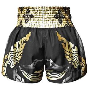 Pantalones Cortos de Muay Thai Personalizados, Pantalones Cortos de Entrenamiento de Boxeo Tailandés de Satén, Ropa Deportiva Unisex para Entrenamiento de Kickboxing, Logotipo por Sublimación, Fabricante OEM - Product Image 5