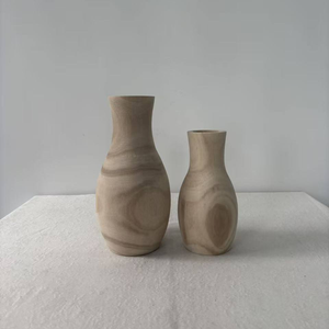 Jarrones Graduados Ligeros de Madera Natural, Tres Acabados, Diseño Rústico Moderno para el Día de la Madre, Decoración para el Hogar y Restaurantes, MULTI CRAFT - Product Image 2