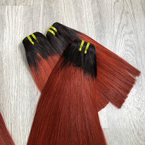 Cabello vietnamita Super Double Drawn Bone Straight Ombre Color marrón Proveedor de cabello de alta calidad Precio al por mayor Cabello crudo - Product Image 3