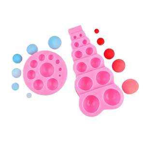 Molde de Silicona para Hornear Chocolate con Forma de Semicírculo de Diamante de Imitación Grande y Pequeño - Product Image 2