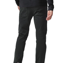 Jean slim homme en denim selvedge noir 100% coton, délavé, extensible, style urbain, respirant, écologique, vente en gros personnalisée - Product Image 3