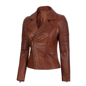 100% Genuine <b>Leather</b> <b>Jacket</b> for Women <b>Brown</b> <b>Leather</b> Fashion <b>Jackets</b> for Women Wholesale Best Selling New Women's <b>Leather</b> <b>Jackets</b> - Product Image 4