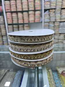 Dentelle brodée métallique à motif floral, personnalisable, lavable, écologique, offres africaines en gros - Product Image 4