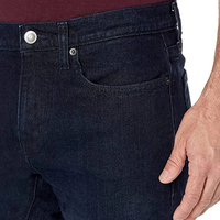 Pantalons en jean pour hommes, 100% coton, jean bleu foncé personnalisé, coupe slim droite, pantalon décontracté, style streetwear pour hommes