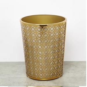 Cubo de basura con acabado metálico elegante y personalizable al por mayor, que aporta un aspecto moderno y profesional a cualquier entorno. - Product Image 5