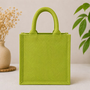 AMANI Mini Jute Gift Bag Eco Friendly Reusable <b>Small</b> Tote Bag Custom Printed Promotional <b>Shopping</b> Favor Bag West Bengal - Product Image 5