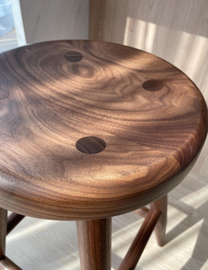 Tabouret de bar moderne en bois d'acacia, design rustique robuste, pour cuisine, salle à manger, extérieur, hôtel, style loisirs, mobilier pour bar à domicile, salon - Product Image 5