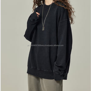 Sudaderas básicas con capucha en blanco Sudaderas con logotipo personalizado para hombre Sudadera de hombro caído de gran tamaño Sudaderas con capucha lisas - Product Image 3