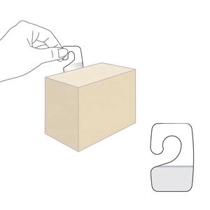 Lengüeta de gancho en J PET transparente autoadhesiva, respetuosa con el medio ambiente, capacidad de carga de 160g para exhibición de mercancías pequeñas - Product Image 2
