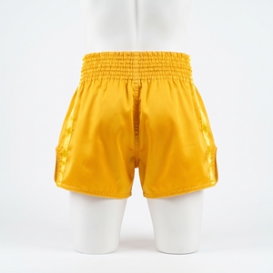 Pantalones Cortos de Muay Thai Amarillos, Transpirables, de Secado Rápido, Elásticos, para Entrenamiento de Deportes de Combate, con Logotipo Personalizado, para MMA, Lucha Libre, Unisex - Product Image 2