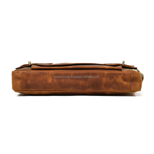 Porte-documents en cuir de vachette de qualité supérieure pour les voyages d'affaires, sac pour ordinateur portable au design personnalisé, fabricant OEM ODM en gros - Product Image 5