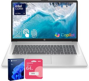 Portátil empresarial para profesionales de 17.3 pulgadas con pantalla táctil 1600*900, Ultra 5 225U, i7-1355U, 16GB DDR5, 1TB, Win11 Pro, color plata - Product Image 1