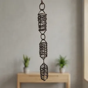 โซ่ฝนตกโลหะสไตล์อาร์ตเดโคสำหรับตกแต่งสวนกลางแจ้ง - Product Image 4