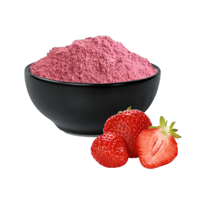 Poudre d'extrait de fraise 60% extraite par solvant, ingrédient de qualité alimentaire, riche en nutriments de fruits rouges, pour boissons, smoothies et pâtisseries - Product Image 3