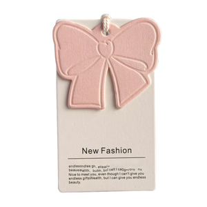 Custom Luxury Embossed Logo Paper Hang <b>Tag</b> Thick Paper Swing <b>Tag</b> Printed Clothing Label Hangtag with String for Garment - Product Image 4