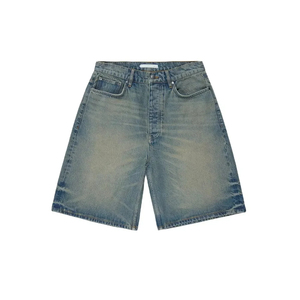 Shorts en jean streetwear pour hommes, coupe décontractée, été, avec logo personnalisé - Product Image 1