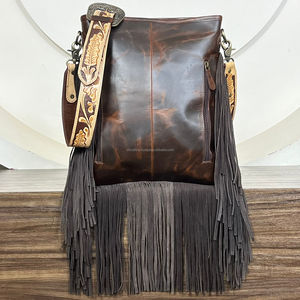 Bolsos Cruzados de Diseño Nuevo y Moderno, Bolsos de Mensajero de Hombro con Flecos de Cuero Hechos a Mano de Alta Calidad, Bolsos de Mano y Carteras de Lujo para Mujer - Product Image 6